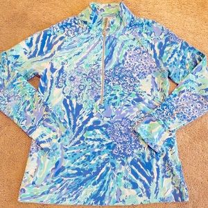 Lilly Pulitzer Blue Popover Great Condition Size M